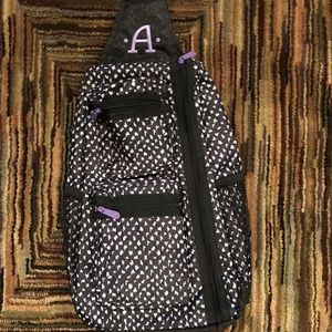 monogrammed thirty-one sling back backpack